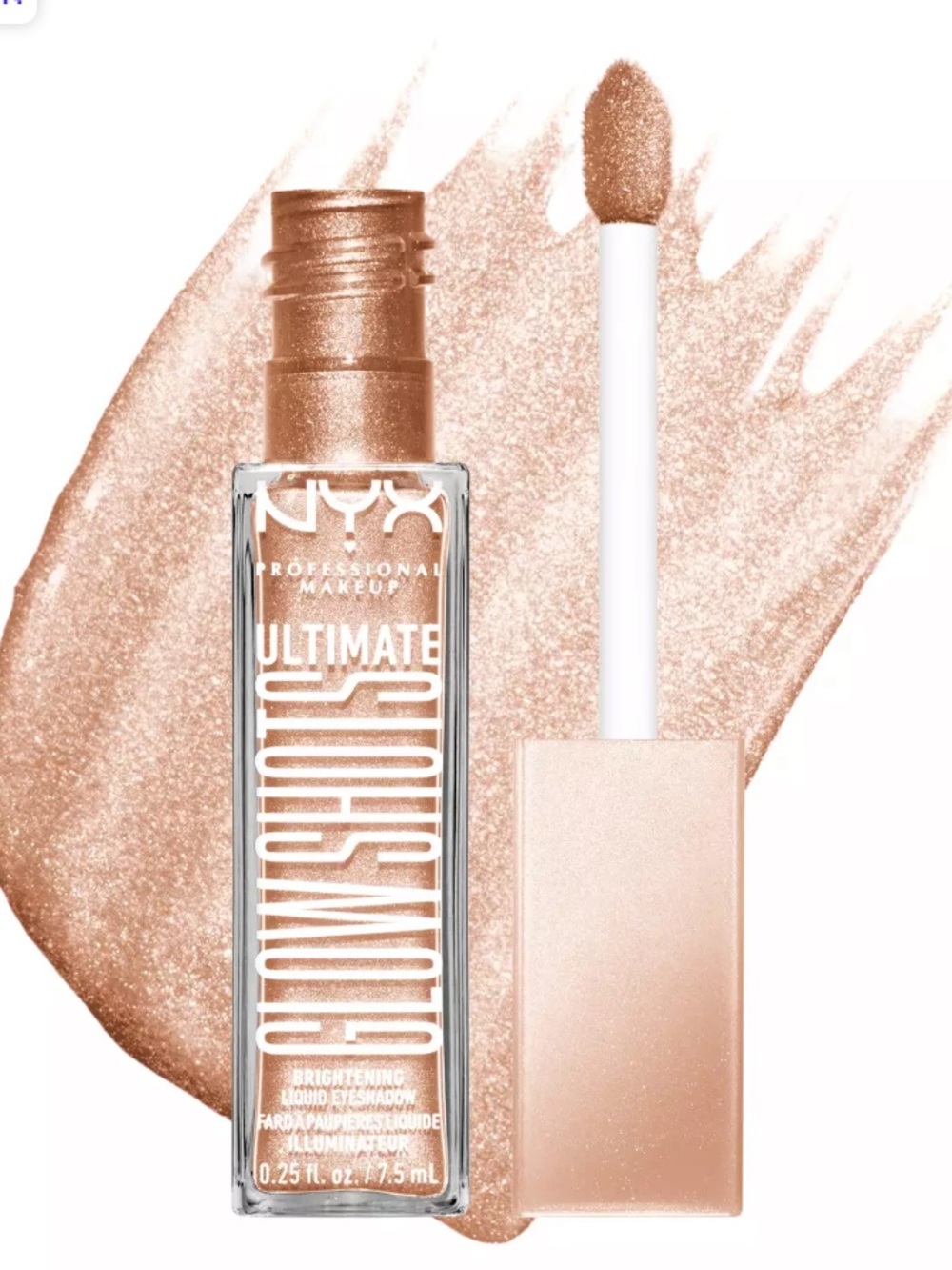 NYX ULTIMATE GLOW SHOTS LIQUID EYESHADOW in Highkey Lychee 7.5ml BRAND NEW
